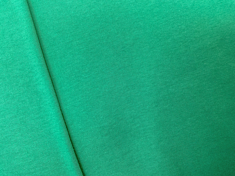 Green Organic Cotton Solid 1X1 Rib Knit Fabric