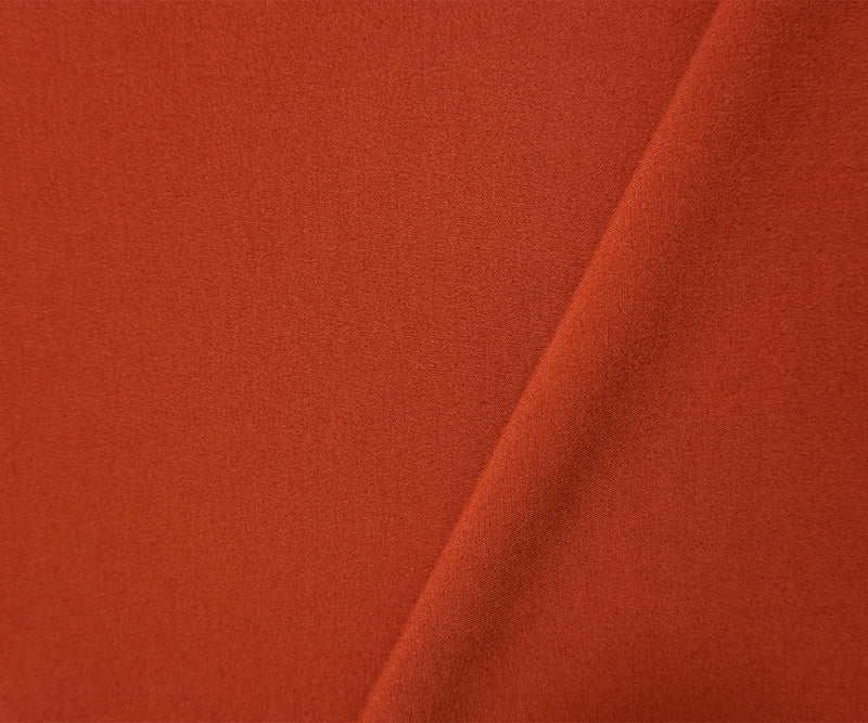 Red Poly Rayon Spandex Stretch Solid Woven Suiting Fabric