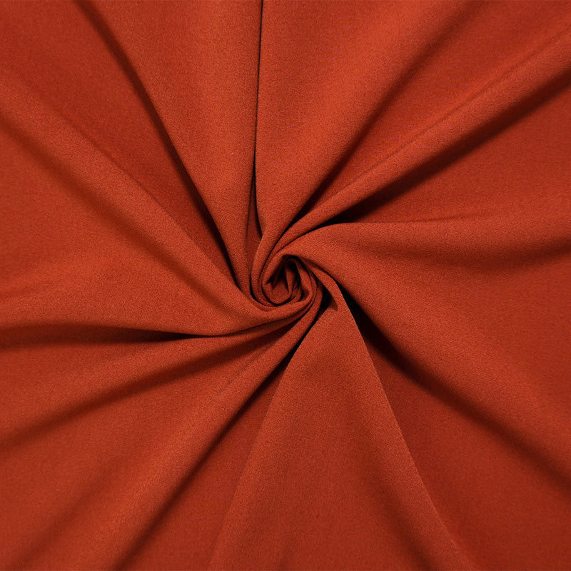Red Poly Rayon Spandex Stretch Solid Woven Suiting Fabric