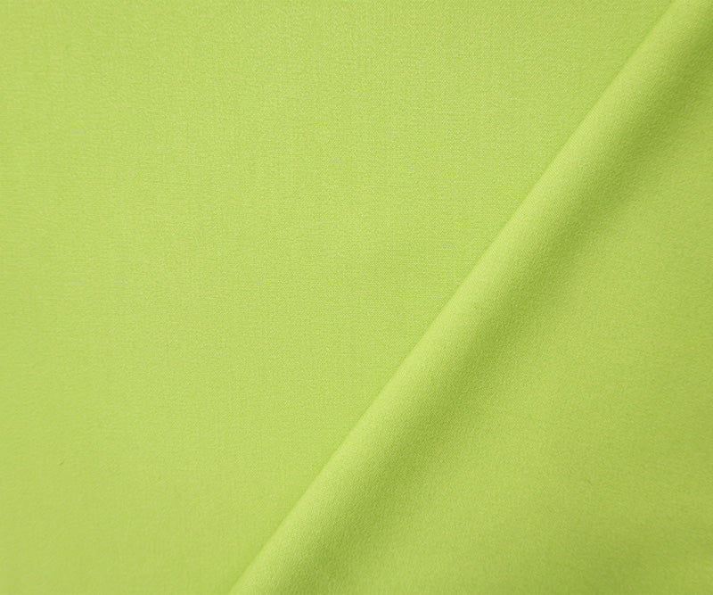 Green Poly Rayon Spandex Stretch Solid Woven Suiting Fabric