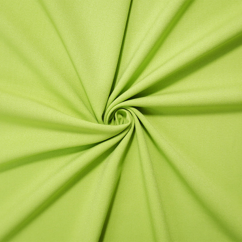 Green Poly Rayon Spandex Stretch Solid Woven Suiting Fabric
