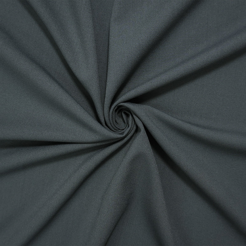 Deep Gray Poly Rayon Spandex Stretch Solid Woven Suiting Fabric