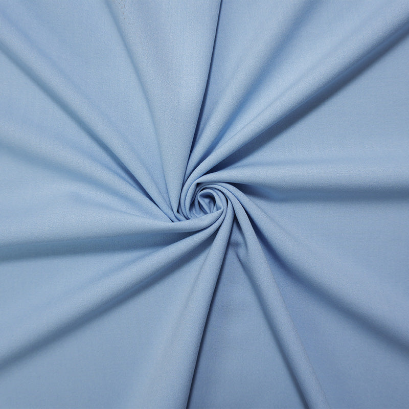 Pastel Blue Poly Rayon Spandex Stretch Solid Woven Suiting Fabric