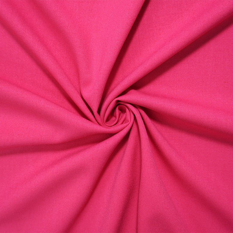 Hot Pink Poly Rayon Spandex Stretch Solid Woven Suiting Fabric
