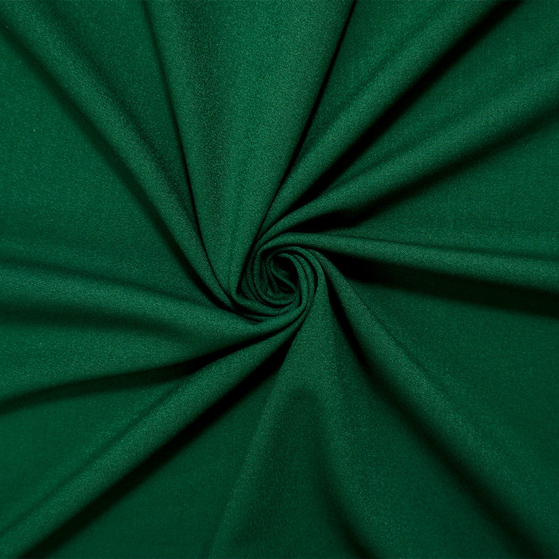 Deep Green Poly Rayon Spandex Stretch Solid Woven Suiting Fabric