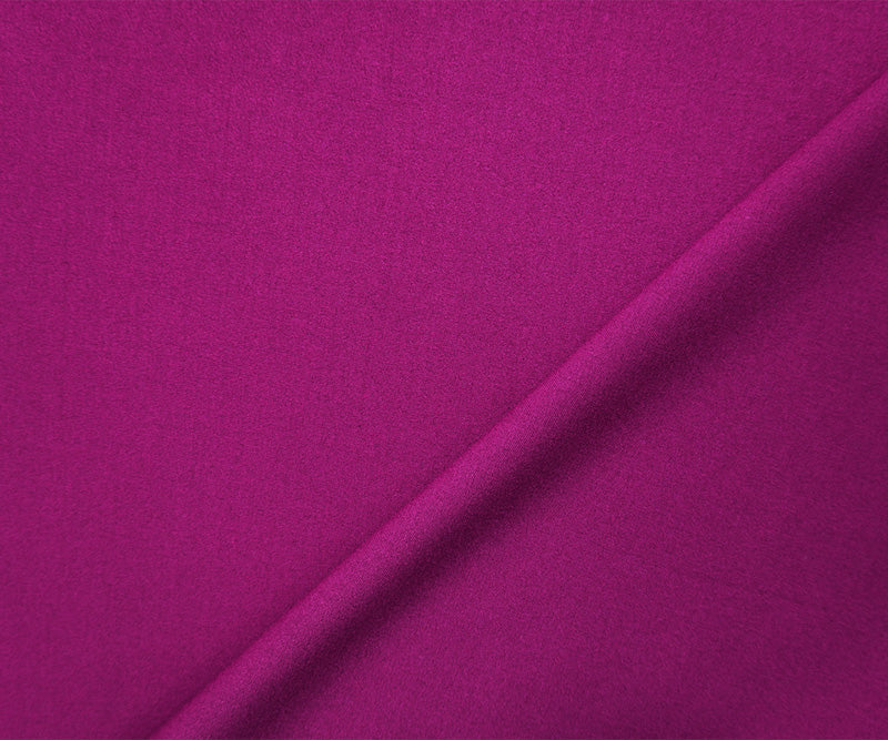 Deep Magenta Poly Rayon Spandex Stretch Solid Woven Suiting Fabric