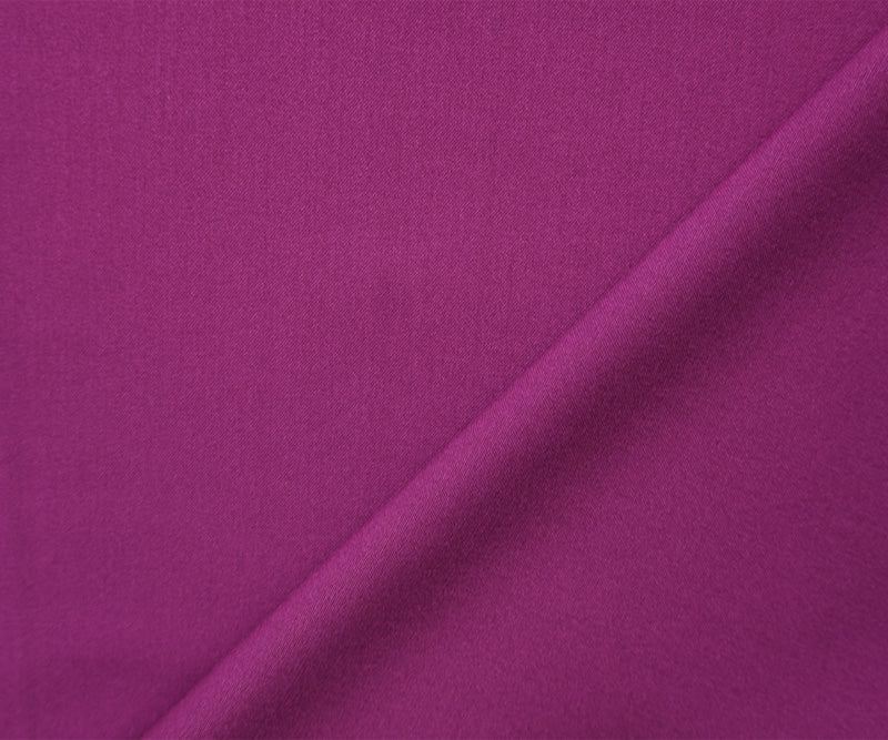 Purple Poly Rayon Spandex Stretch Solid Woven Suiting Fabric