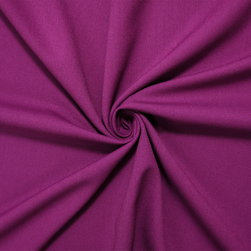 Purple Poly Rayon Spandex Stretch Solid Woven Suiting Fabric