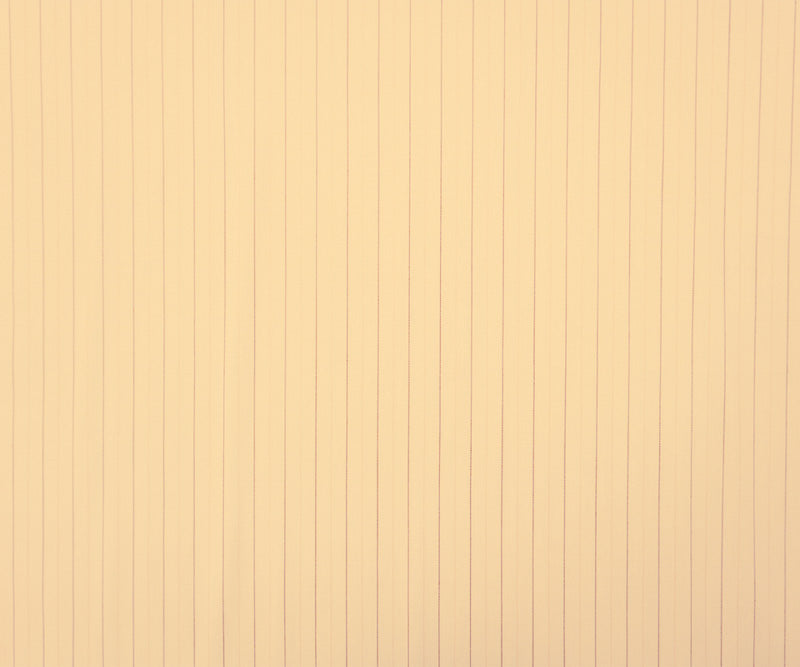 Beige-Brown Cotton-Poly Stretch Stripe Print Poplin Woven Fabric