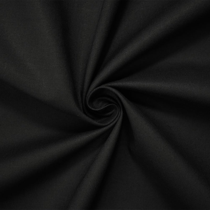 Black Cotton Solid Quality Quilting Woven Fabric