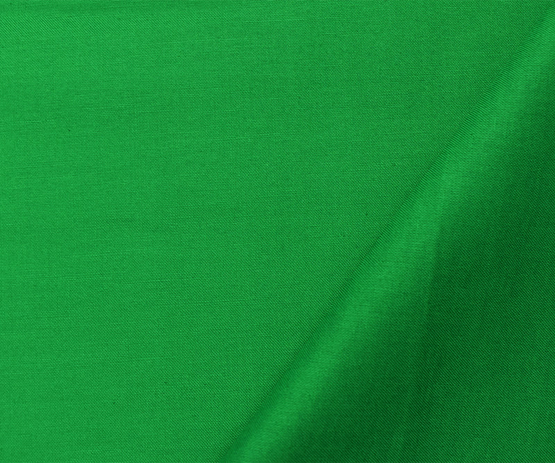 Green Cotton Solid Quality Quilting Woven Fabric