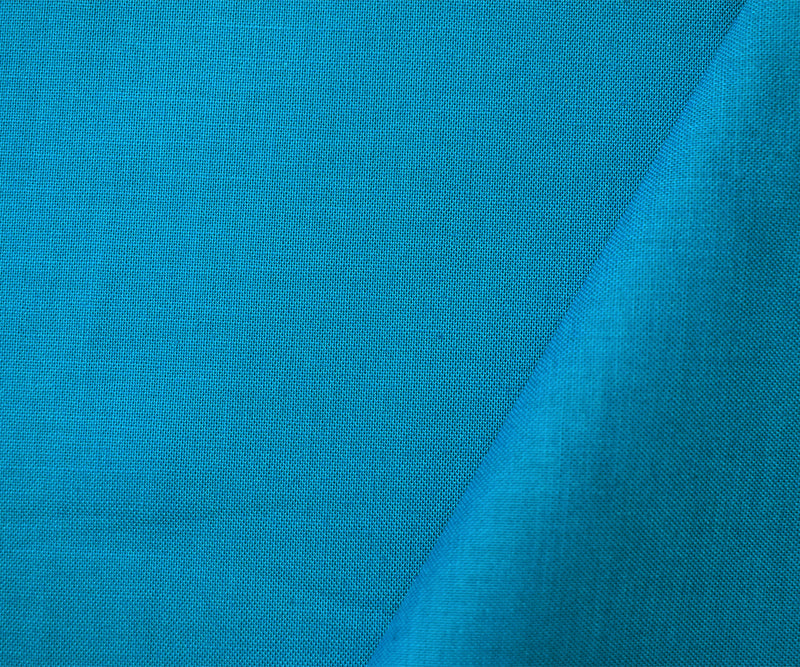 Teal Blue Cotton Solid Quality Quilting Woven Fabric