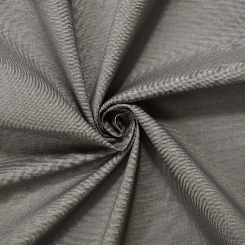 Gray Cotton Solid Quality Quilting Woven Fabric
