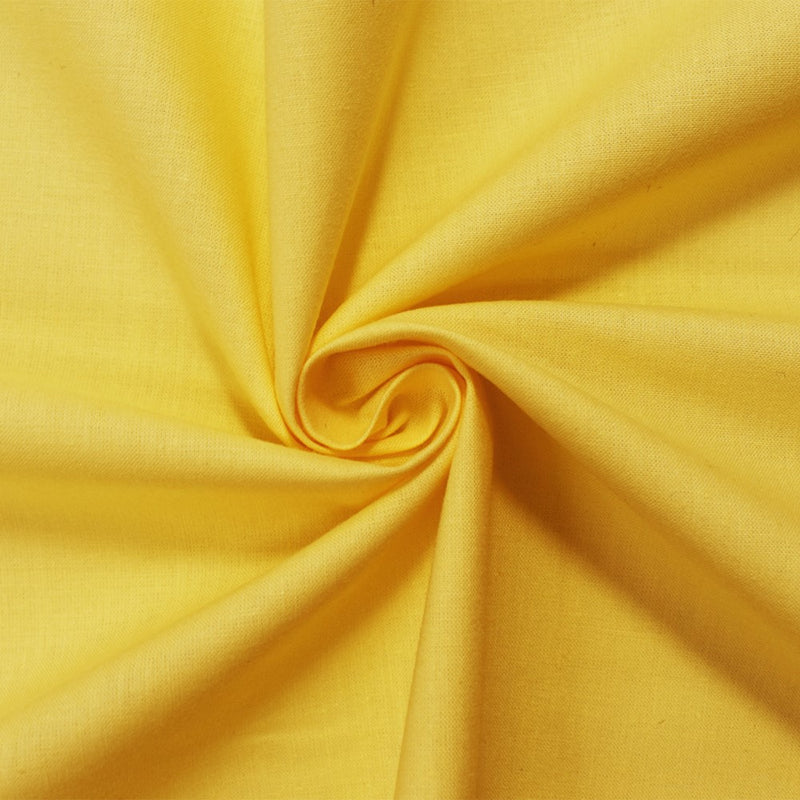Yellow Cotton Solid Quality Quilting Woven Fabric