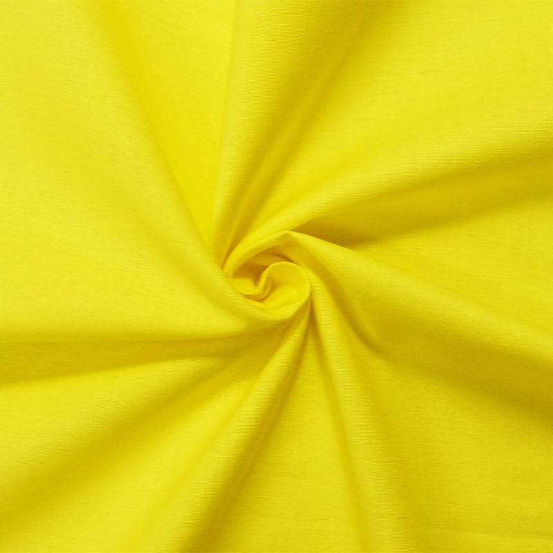 Yellow Cotton Solid Quality Quilting Woven Fabric