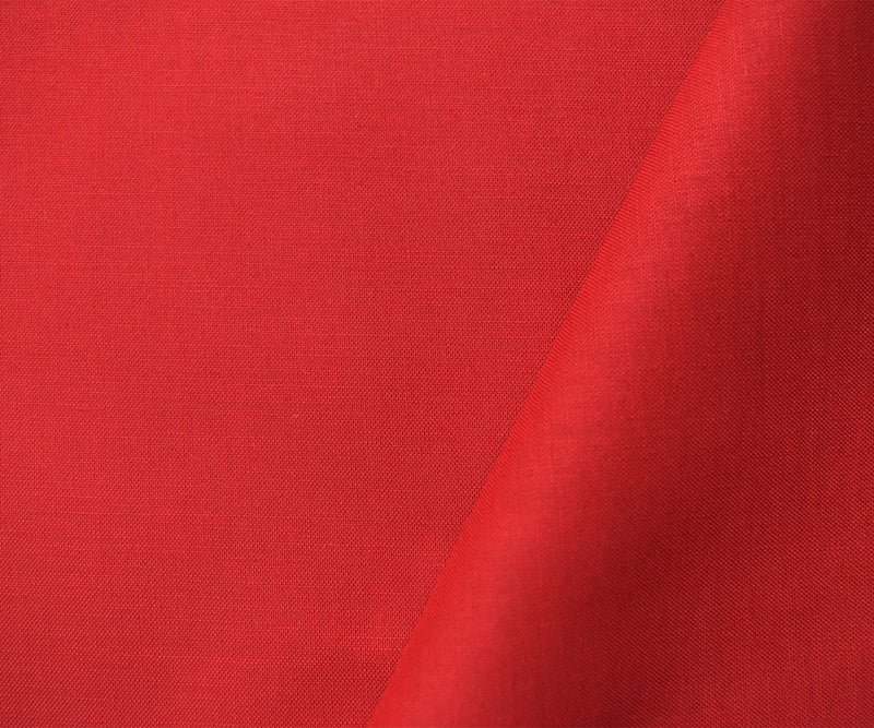 Red Cotton Solid Quality Quilting Woven Fabric