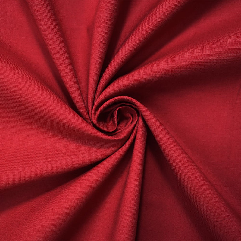 Red Cotton Solid Quality Quilting Woven Fabric