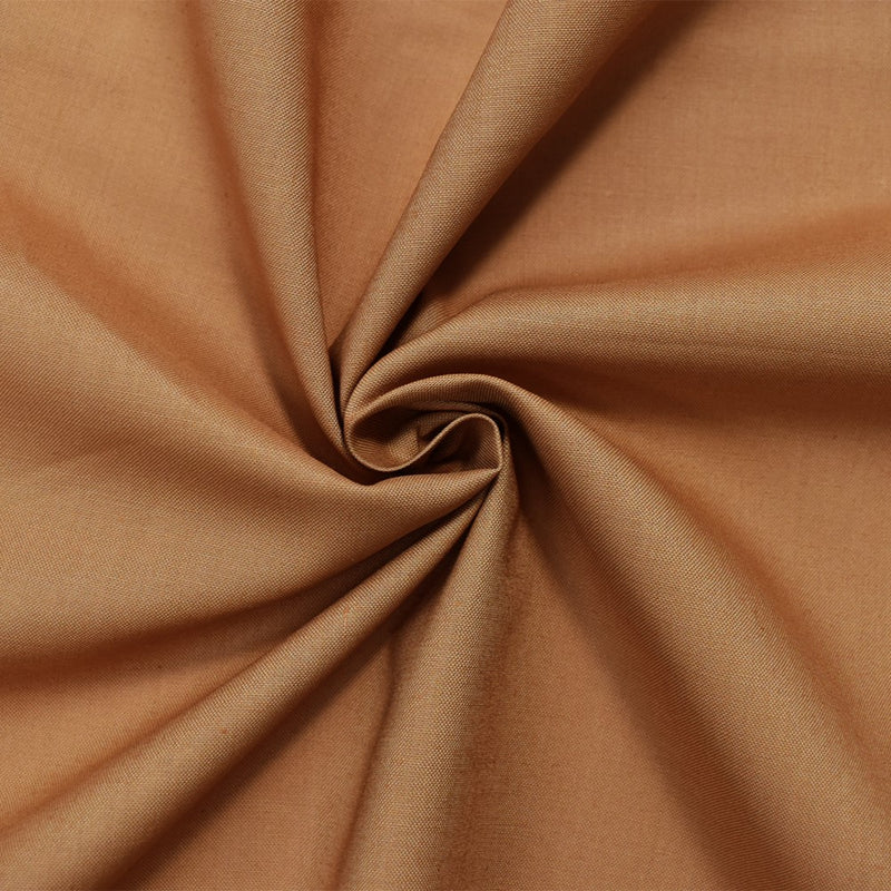 Deep Beige Cotton Solid Quality Quilting Woven Fabric