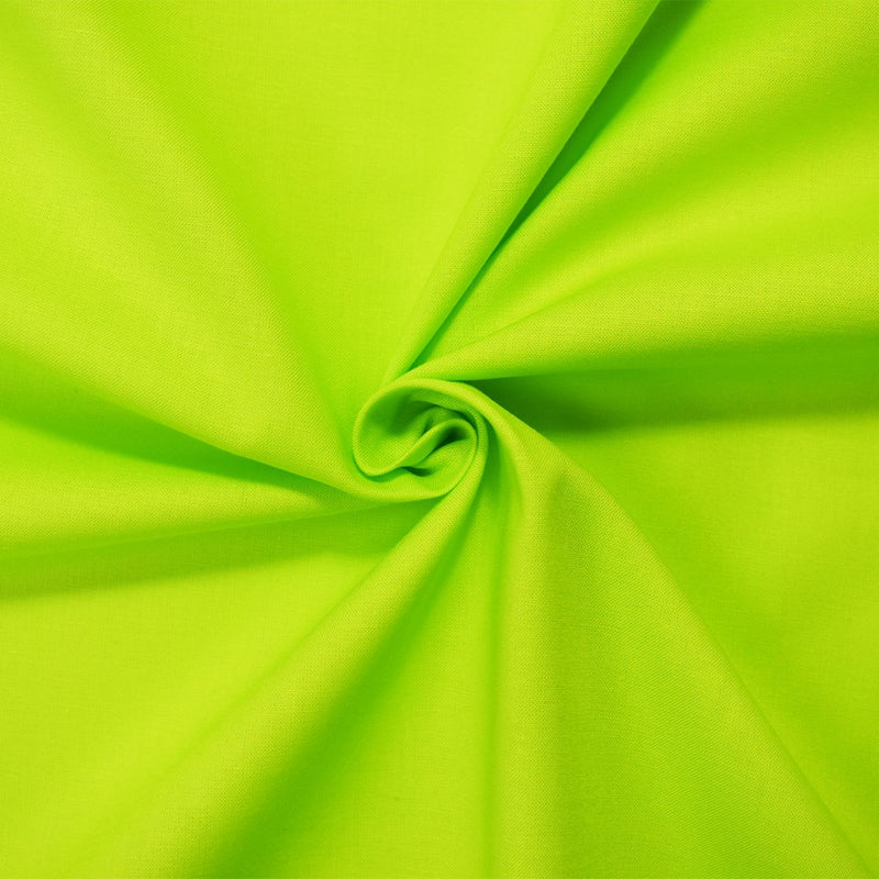 Neon Green Cotton Solid Quality Quilting Woven Fabric