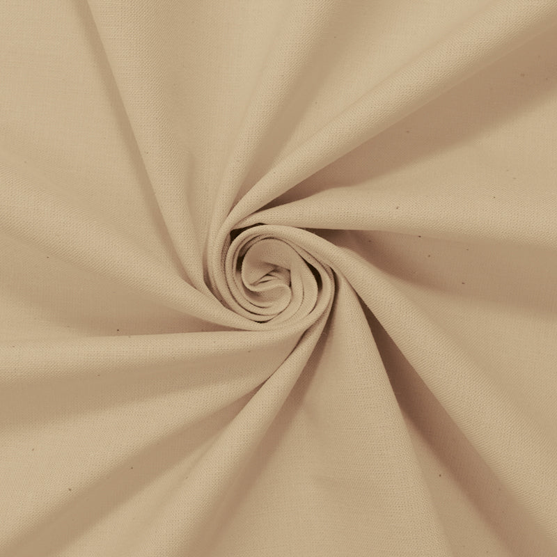 Tea Dyed Beige Cotton Muslin Woven Fabric