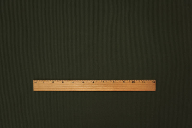 Deep Green Famous Maker Nylon Spandex Solid Rib Knit Fabric