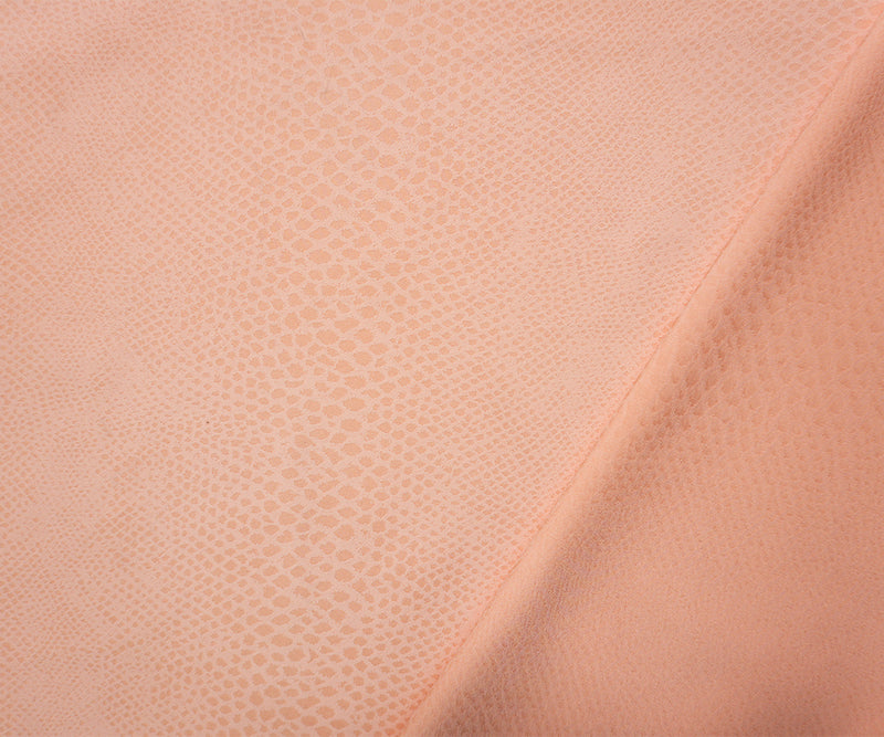 Pink Famous Maker Nylon Reptile Jacquard Double Knit Fabric