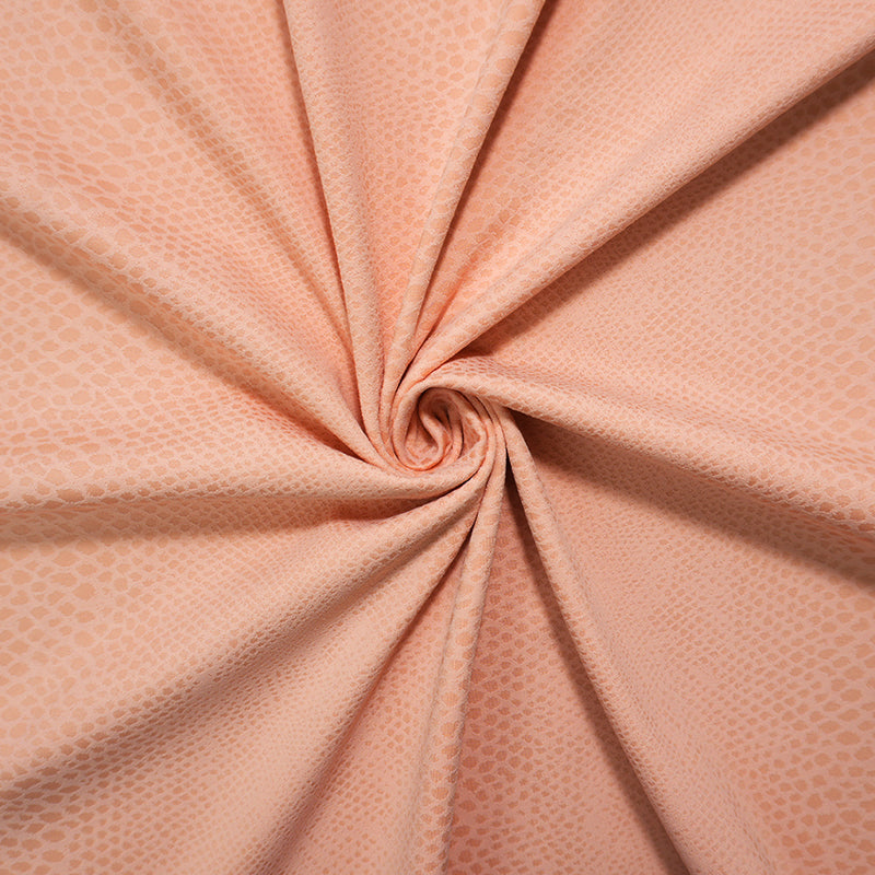Pink Famous Maker Nylon Reptile Jacquard Double Knit Fabric