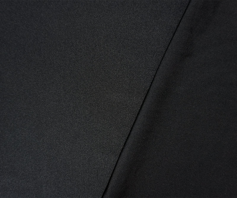 Black Famous Maker Nylon Spandex Solid Tricot Knit Yoga Fabric