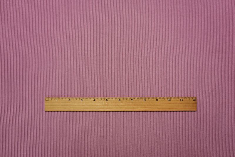 Pink Famous Maker Nylon Spandex Solid Rib Knit Fabric