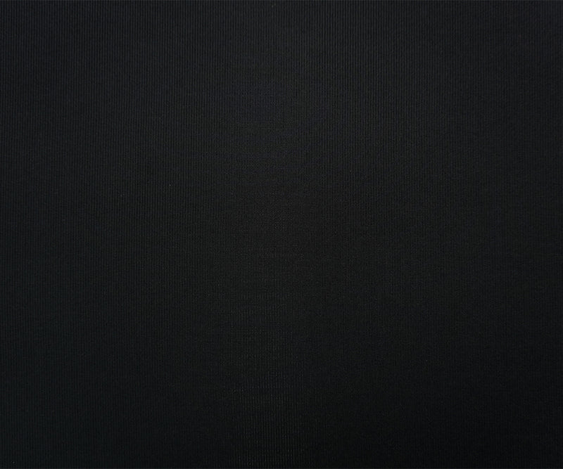 Black Famous Maker Nylon Spandex Solid Rib Knit Fabric