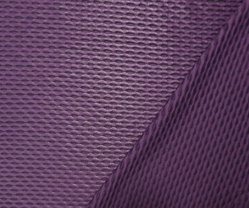 Dark Purple Famous Maker Nylon Spandex 3D Mesh Knit Yoga Fabric