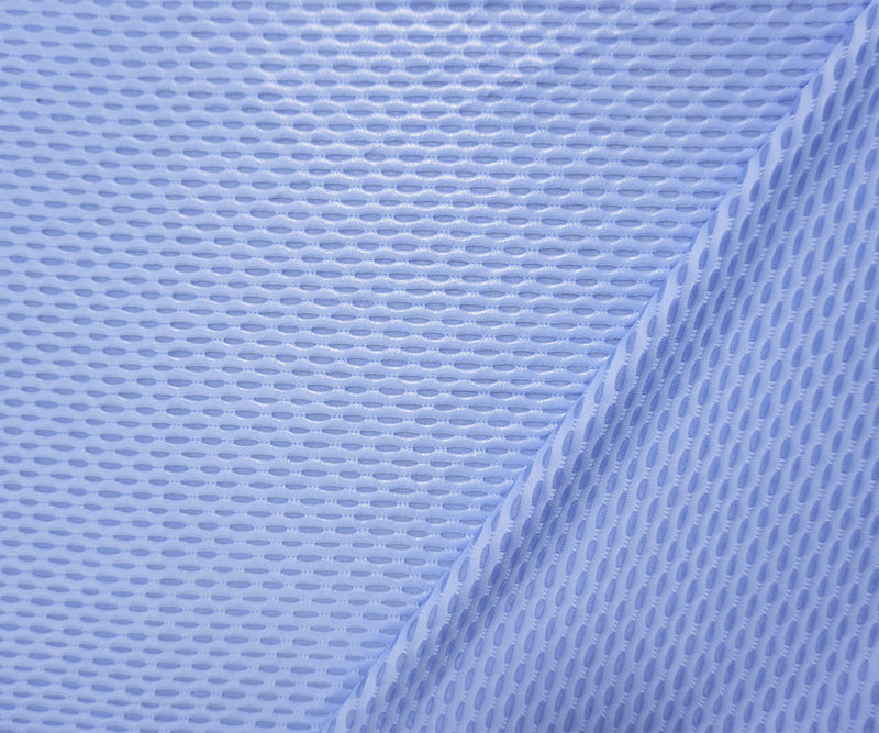 Blue Famous Maker Nylon Spandex 3D Mesh Knit Yoga Fabric