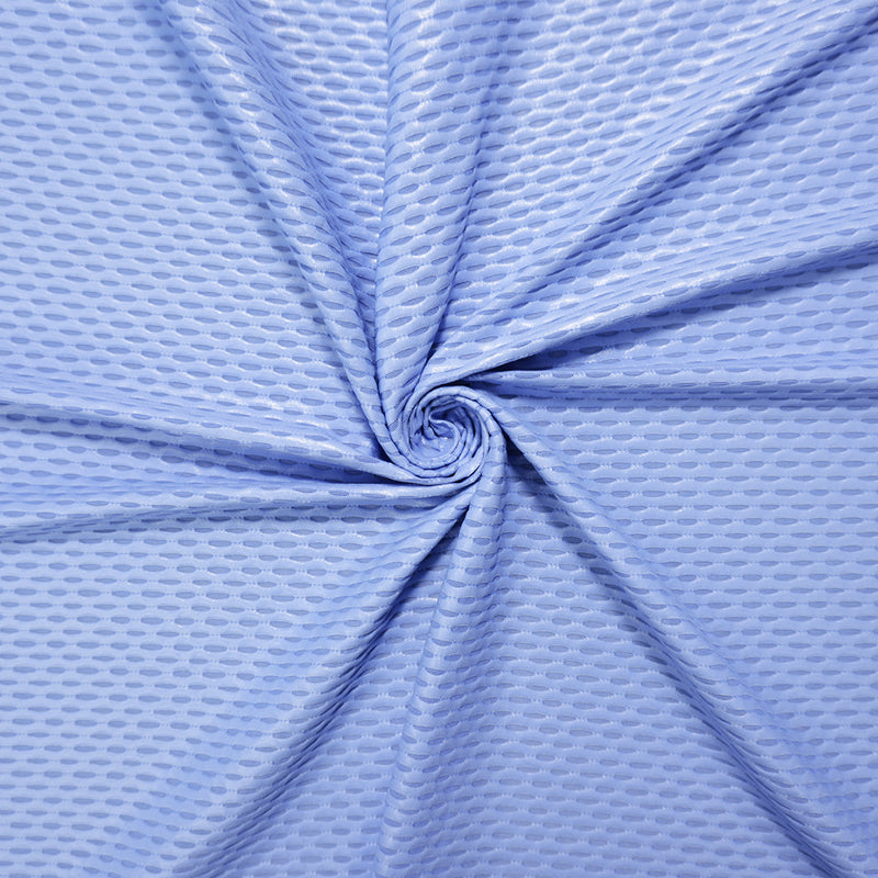 Blue Famous Maker Nylon Spandex 3D Mesh Knit Yoga Fabric