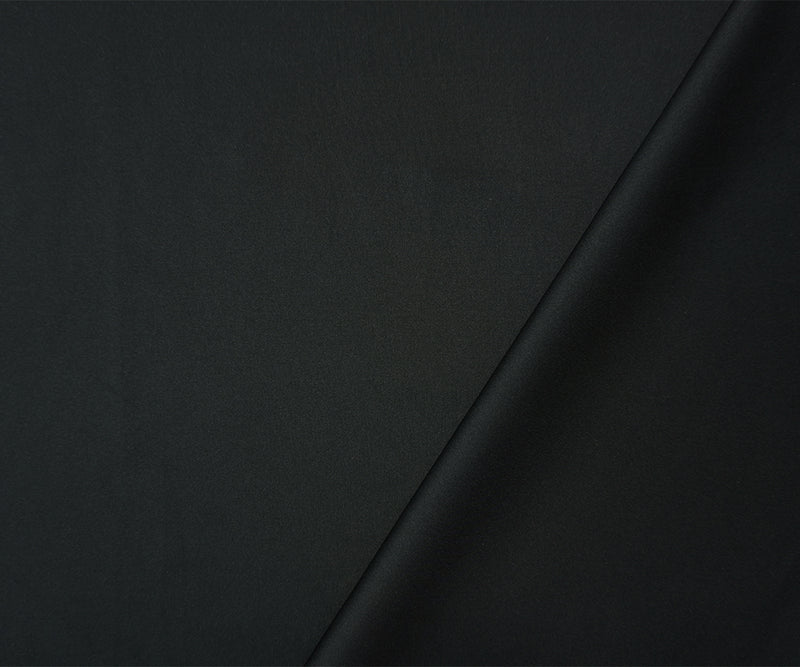 3 1/2 YD PC-Black Famous Maker Nylon Spandex Solid Double Knit Fabric