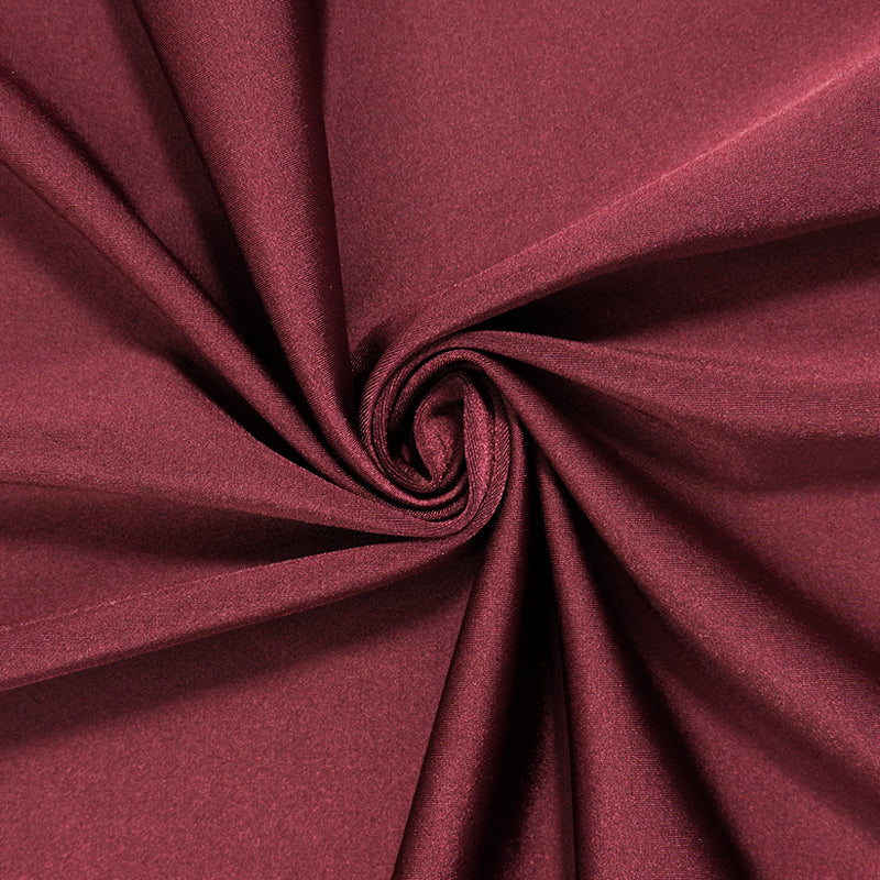 Red Famous Maker Nylon Solid Satin Tricot Knit Yoga Fabric