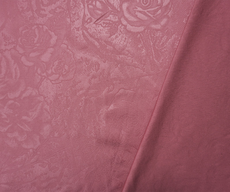 Pink Famous Maker Nylon Spandex Floral Tricot Knit Yoga Fabric