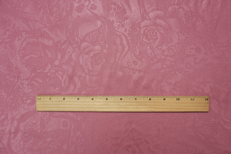 Pink Famous Maker Nylon Spandex Floral Tricot Knit Yoga Fabric
