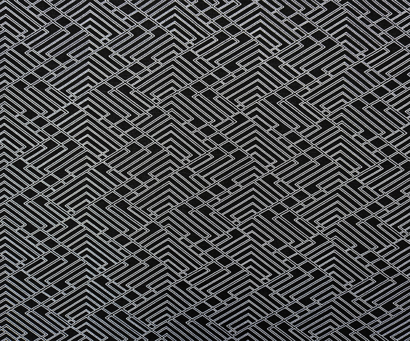 White Famous Maker Nylon Spandex Geometric Jacquard Double Knit Fabric