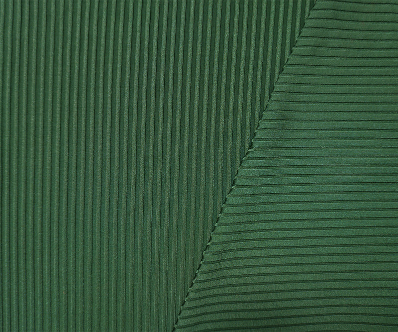 Green Famous Maker Nylon Spandex Solid Rib Knit Fabric