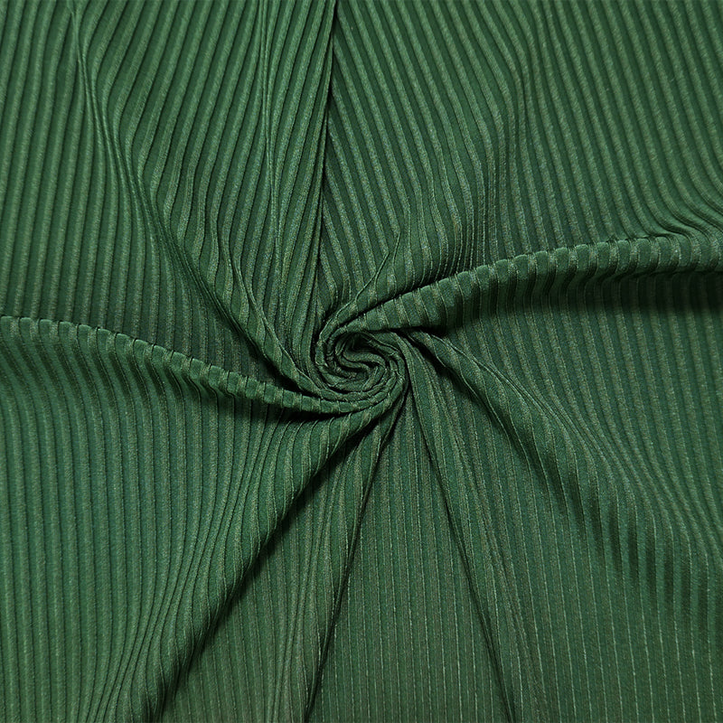 Green Famous Maker Nylon Spandex Solid Rib Knit Fabric