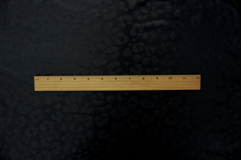 Black Famous Maker Nylon Spandex Leopard Satin Tricot Knit Fabric