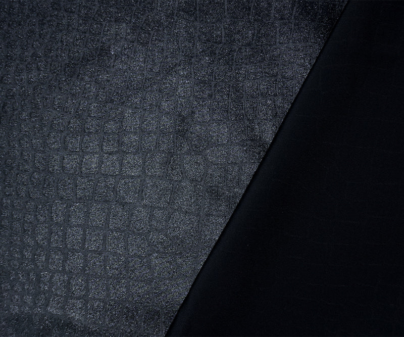 Black Famous Maker Nylon Spandex Reptile Satin Tricot Knit Fabric
