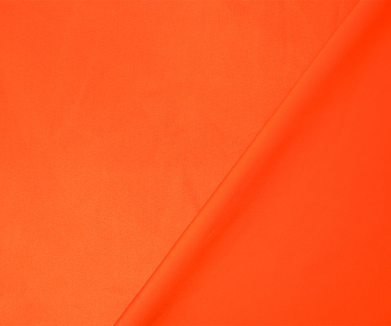 Orange Famous Maker Nylon Solid Satin Tricot Knit Yoga Fabric