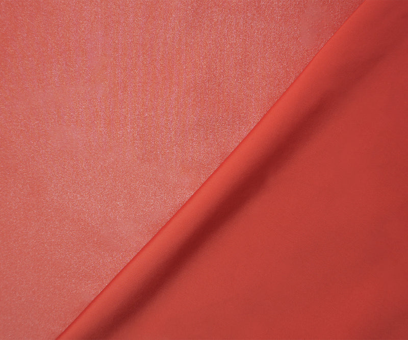 Red Orange Famous Maker Nylon Satin Solid Tricot Knit Yoga Fabric