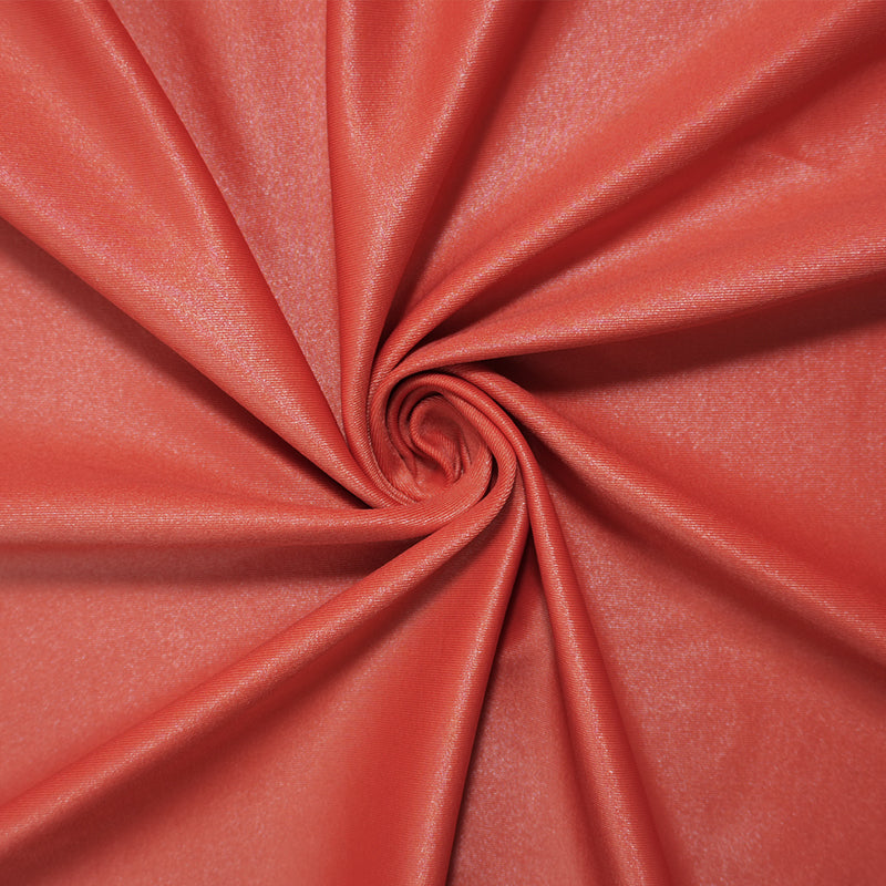 Red Orange Famous Maker Nylon Satin Solid Tricot Knit Yoga Fabric