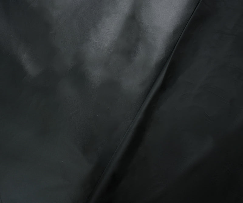 Black Poly Solid Water Resistant Rainwear Woven Fabric