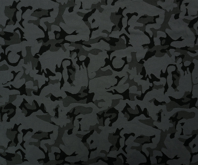 Dark Gray Famous Maker Nylon Spandex Camo Jacquard Double Knit Fabric