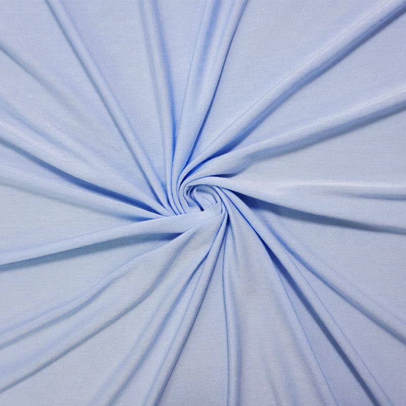 Blue Famous Maker Rayon Spandex Solid Brushed Jersey Knit Fabric