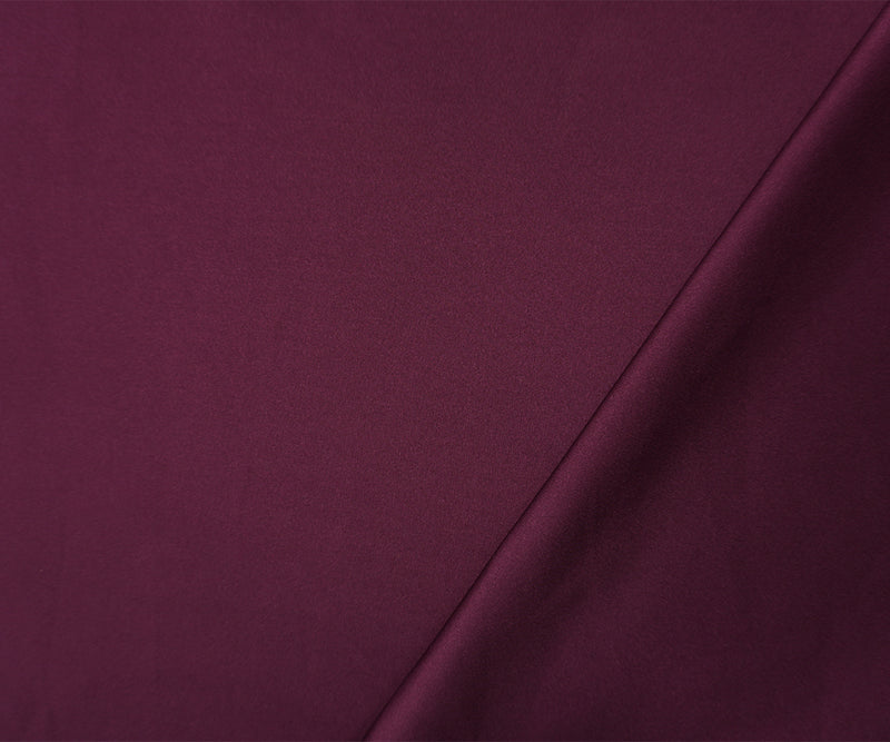 Deep Wine Red Famous Maker Nylon Spandex Solid Double Knit Fabric