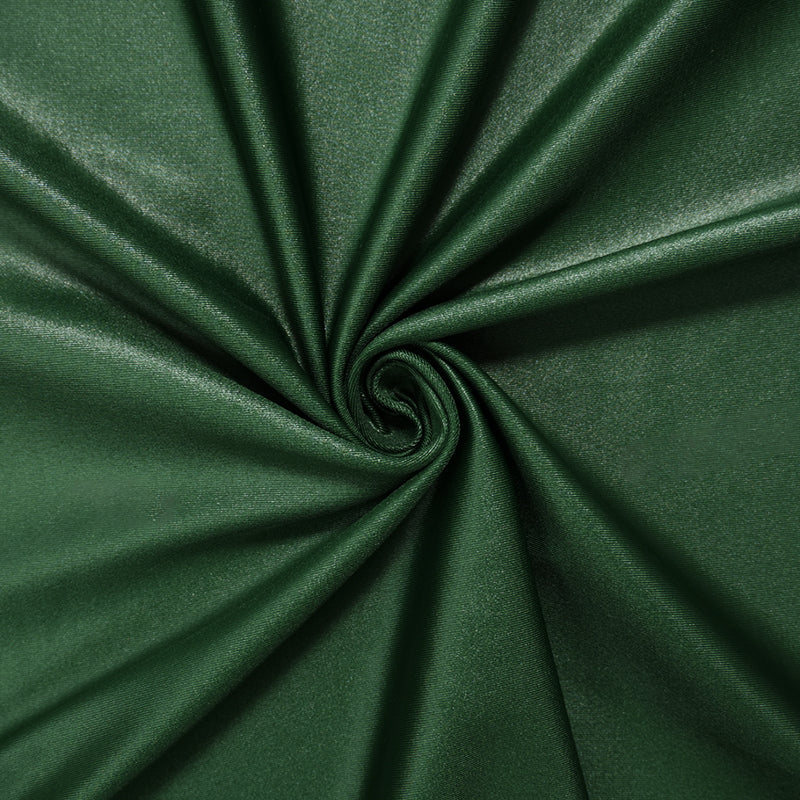 Deep Green Famous Maker Nylon Solid Satin Tricot Knit Yoga Fabric